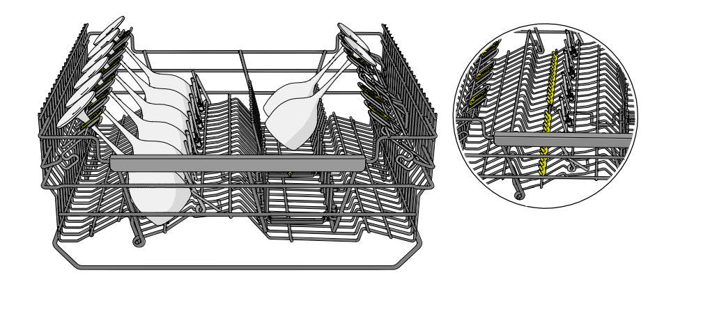 Преимущество машин ASKO специализированные держатели для бокалов